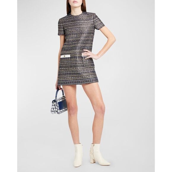 NWT Valentino Garavani Tweed Party Mini Dress with Pockets Size US 2 $5000 - Picture 1 of 12